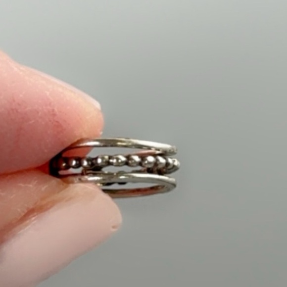 Sterling Silver Triple Band Ear Cuff – No Piercing Needed - Picture 7 of 14